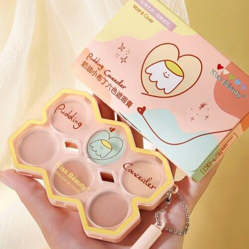 6 color Natural Professional Concealer Palettes makeup Facial Face Cream Cosmetic make up kit contour powder wholesale