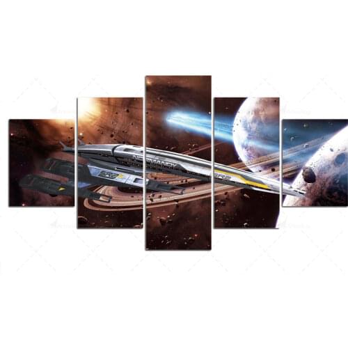 Canvas Planet Painting Home Decor Modular normandy SR2 Picture Modern Print Universe Poster For 5 Set Living Room Wall Art Frame
