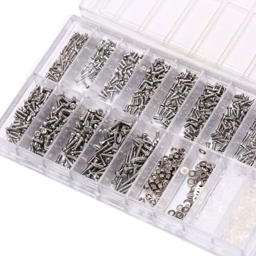 1000Pcs/set Screws Repair Kit Tools Set Tiny Assortment For Clock Watch Eye Glasses For Parts Repair Kit