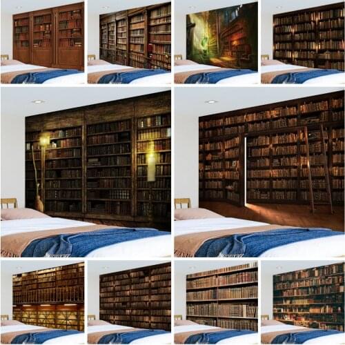 Classical Library Tapestry Wall Hanging Library Printing Wall Hanging Tapestry Wall Posters Polyester Tapestry 230x180cm Tapiz