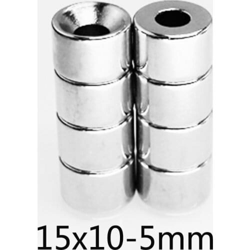 5~40PCS 15x10-6 mm Neodymium Magnet 15x10 mm Hole 6mm Round Strong Countersunk Permanent Magnets 15*10-6 Powerful Magnet 15*10