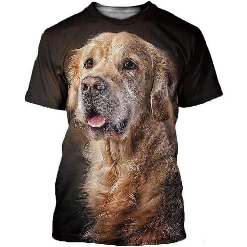 New Fashion T-shirt Animal Dog Harajuku Casual T-shirt 3D Printing Fun Unisex Casual Sports Top NO01