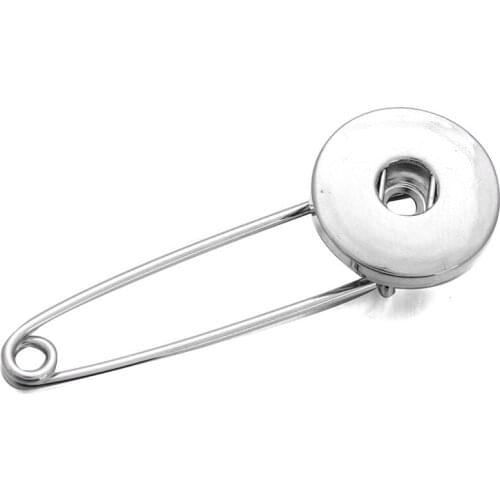 New Snap Jewelry Trendy Snap Charm Brooch Fit 18mm Metal Charms Button Snaps DIY Jewelry Fitting ZI044