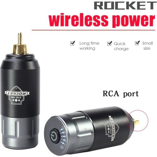 New Rechargeable Wireless Rocket Tattoo Battery Power RCA Connector For Tattoo Machine Pen Supply