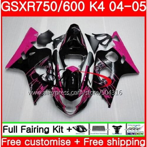Bodys For SUZUKI Pink sale GSXR 600 R600 GSXR 750 04 05 K4 GSX-R750 30SH4 GSX-R600 GSXR750 04 05 GSXR600 2004 2005 Fairings