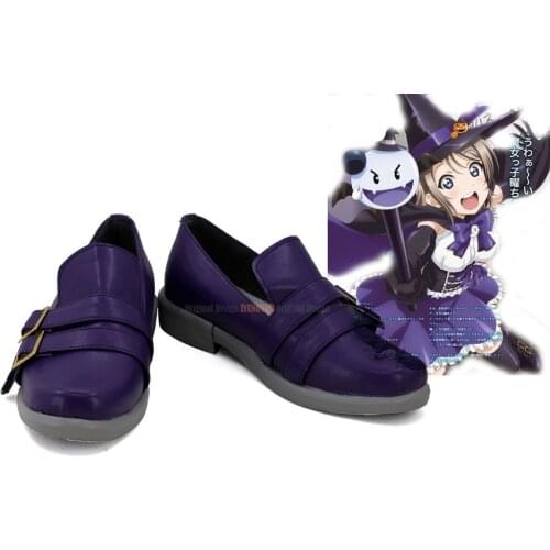 Love Live Sunshine Watanabe You Cosplay Shoes Purple Boots Halloween Party Makeup