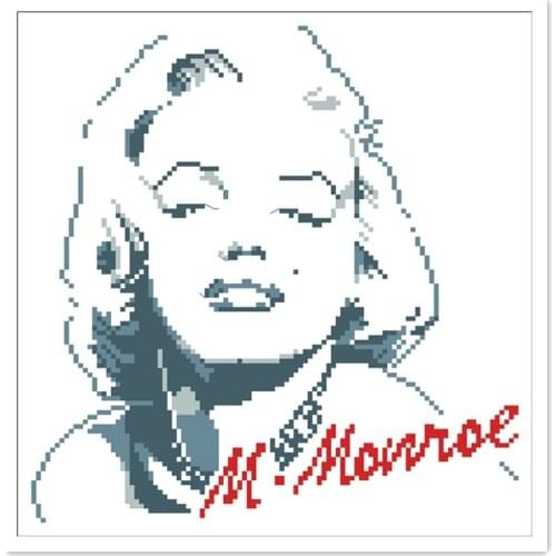 Sexy beauty cross stitch package women 18ct 14ct 11ct fabric cloth cotton silk floss thread embroidery DIY handmade needlework