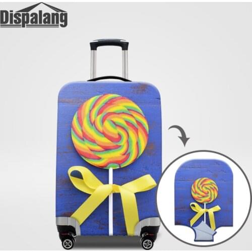 Dispalang Thicker Travel Suitcase Protective Cover Cotton Candy Print Elastic Luggage Dust Cover Apply to 18''-32'' Suitcase