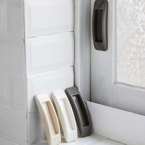 Self-adhesive Window Cupboard Door Handles Multifunction Plastic Wardrobe Pulls Handles Glass Window Cabinet Drawer Handle