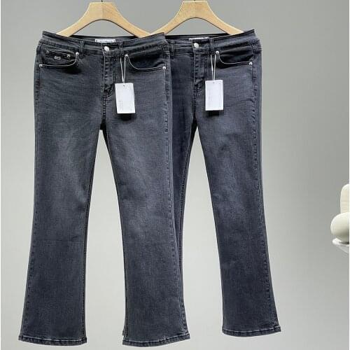 Micro flared high quality womens jeans