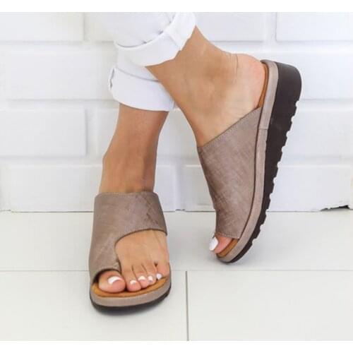 2021 Women Sandals New Female Shoes Comfy Platform Flat Sole Orthopedic Bunion Corrector Plus Size 35-43 Casual Shoes Woman