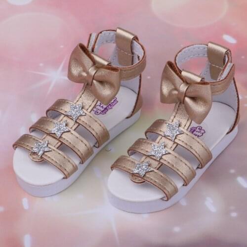 1/3 BJD Ankle Strape Shoes Sandals For Night Lolita Dolls Champagne Gold