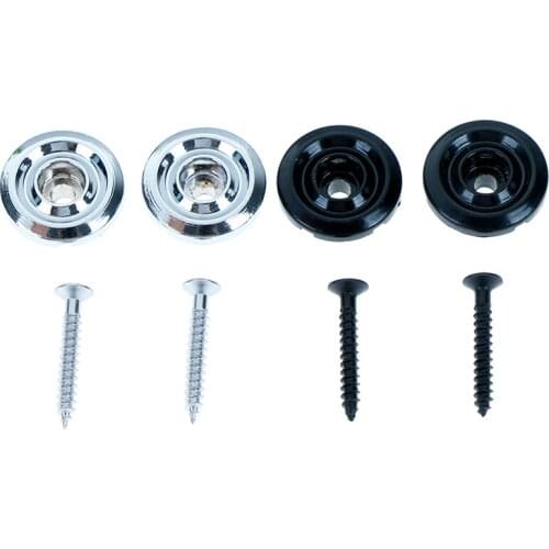 2Pcs/set Round Chrome Bass Guitar String Tree Retainer Short Shaft