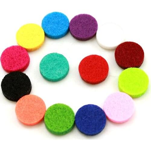20pcs/lot Colorful Aromatherapy Felt Pads 12.5mm Fit for 20mm Essential Oil Diffuser Perfume Locket Floating Locket LSPA05*20