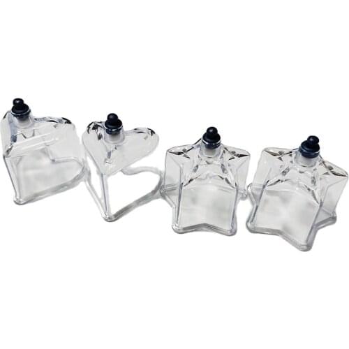 4pcs Jar Vacuum Cupping Cans for Massage Suction Cups Face Massage Cans Anti Cellulite for Body Star and Love Heart Shapes