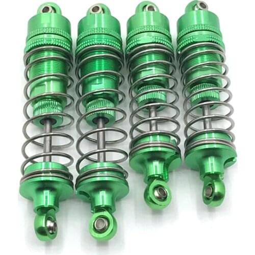 4 Pcs Aluminum Metal Front&Rear Shock Absorbers Damper For WLtoy 104001 1/10 RC Car Spare Parts Upgrade