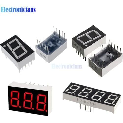 5pcs 0.56inch LED display 7 Segment 1 Bit/2 Bit/3 Bit/4 Bit Digit Tube Red Common Cathode / Anode Digital 0.56 inch led 7segment