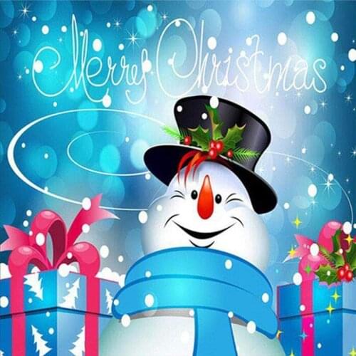 5d Diy Diamond Painting Embroidery The scenery a snowman Full Square Rhinestones Embroidery Paint With Diamond Home Decor