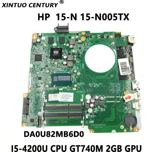 Laptop Motherboard 736377-501 736377-001 For HP 15-n005TX 15-N with I5-4200U cpu GT740M 2GB GPU DA0U82MB6D0 Fully Tested well