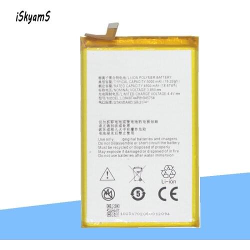 ISkyamS 1x 5000mAh Li3949T44P8h945754 Battery For ZTE Blade A2 Plus BV0730 A2Plus / ZTE Blade A610 Plus Phone