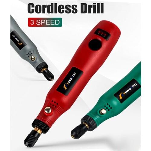 Mini Cordless Drill Wireless Engraver Micro Tools Rotary Tool Glass Engraving Tool Drill Jewelry Adjustable Speed Engraving Pen