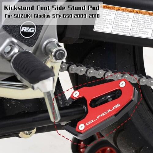 For SUZUKI Gladius SFV 650 Gladius SFV650 2009 2010 2011 2012 2013 2014 2015 2016 2017 2018 Motorcycle Foot Side Stand Pad Plate