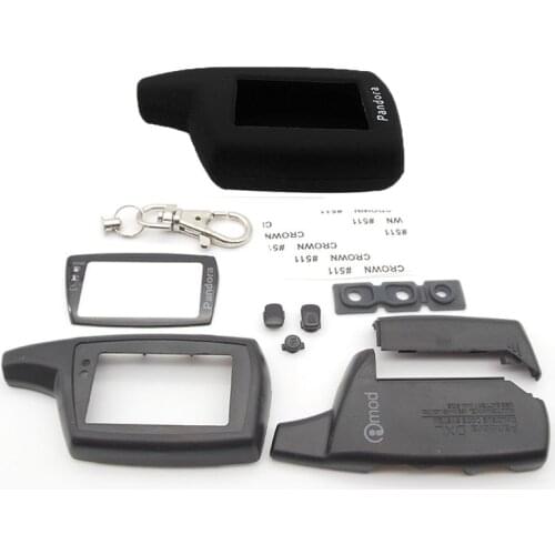 DXL3000 Key Case Keychain +silicone case for Two way car alarm system PANDORA DXL3000 LCD Remote Control Key Fob Chain