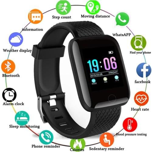 D13 Smart Watch Women Men Kids Heart Rate Blood Pressure Monitor 116Plus Waterproof Sport Smartwatch Watch Clock For Android IOS
