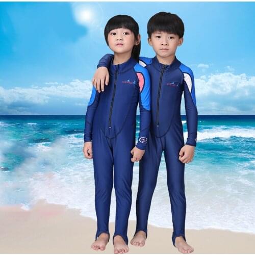 Children One-piece 2.5MM Neoprene Kids Diving Suit Wetsuit for boys girls Keep Warm Long Sleeves UV protection Swimwear