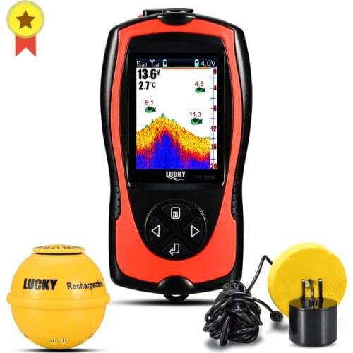LUCKY FF1108-1CLA& FF1108-1CWLA Depth Finder Sonar Fish Finder Light Lure Sensor Deeper echo sounder Sea Fishing Radar Equipment