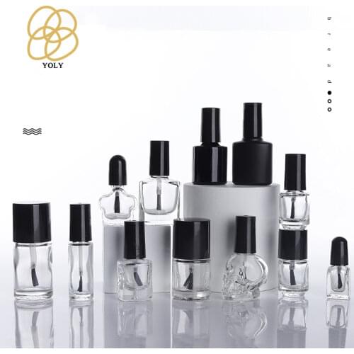 2/5/10/15ml sub-packed nail polish bottle with brush, glass empty bottle, blending bottle,transparent and light-proof customized