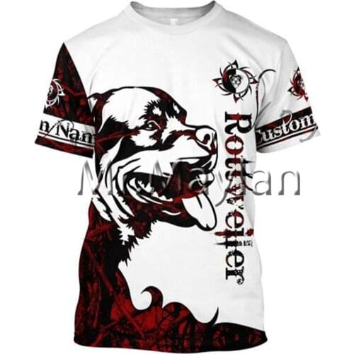 Rottweiler Dog 3D Printed Animal Graphic T-shirts Men/women New Design Summer Streetwear Tshirt Oversized 5XL 6XL Boys Clothes