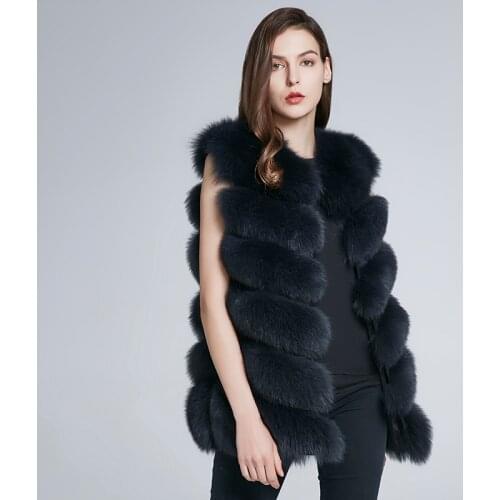 JKP winter new natural fox fur vest women long section vest fur coat H6X-65C