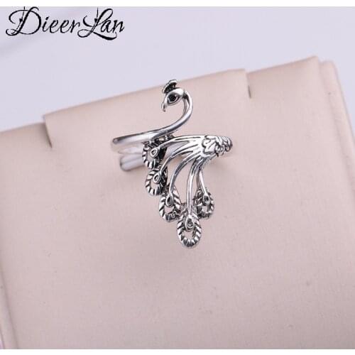 New Gothic Men Peacock Rings For Women Jewelry Birthday Gift Romantic Wedding Engagement Drop Shipping 2021