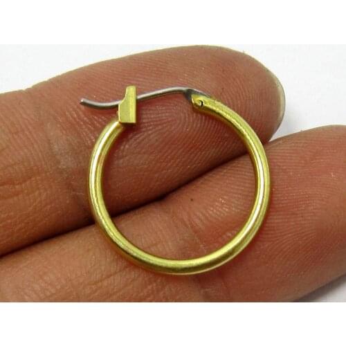 10pcs Brass earrings hoops 20x1.5mm Raw brass Circle ear wires R230