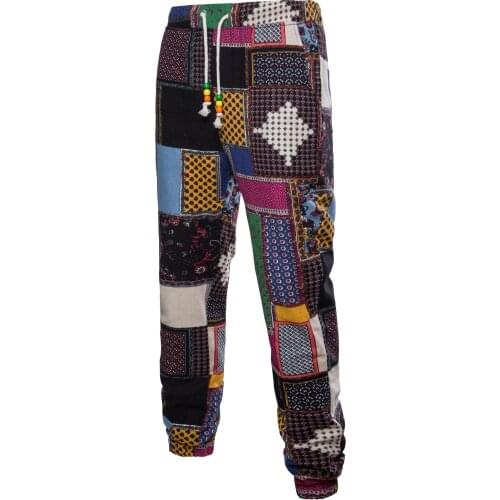 LUCLESAM Mens Harem Pants
