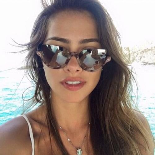 Fashion luxury Brand designer Small frame sunglasses Vintage women sun glasses Cat eye Gradient Eyewear UV400 97174