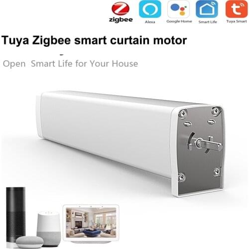 Smart Tuya Zigbee Electric Curtain Motor Auto Motorized Curtain Status Track Timing APP Remote Control For Alexa Google Home