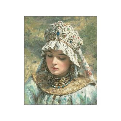 Russian Beauty Very Beautiful Cross Stitch Kits Top Quality Embroidery Sewing kit Needlework DIY 14CT Unprinted Decor Handmade
