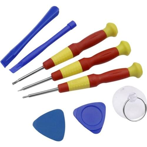 8 in 1 Repair Opening Tools Kit Pry Tool With 0.8 Pentalobe 1.5 Phillips 2.0 Slotted For iPhone 4G 5G 6G 6Plus Samsung 1 set