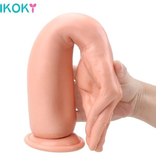 Super Big Silicone Dildos For Anal Plug Butt Stuffed Artificial Hand Shape With Suction Cup Sex Toys For Women Men Gay