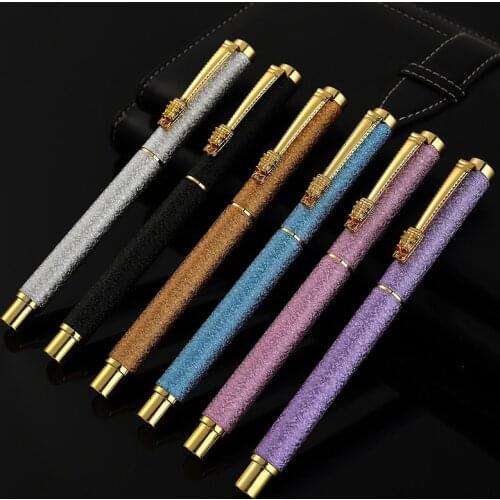 Manufacturer 0.5MM Metal Signature Pen 6 PCS Stationary Supplies Stationary Pens School Supplies Student