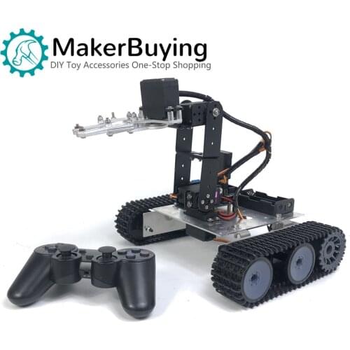 Remote Control Aluminum Alloy Tank Arduino Mechanical Arm Robot DIY Intelligent Assembly Kit PS2
