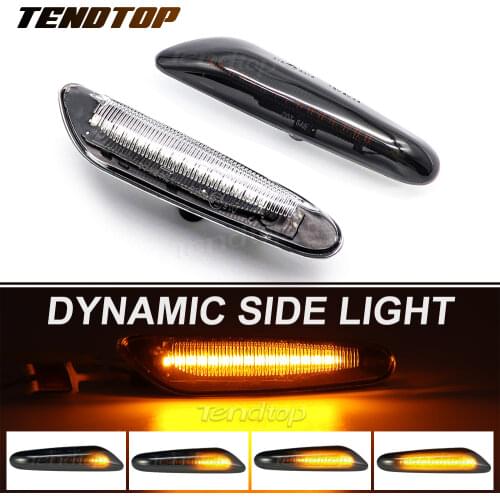 LED Dynamic Side Marker Turn Signal Light Flowing Water Indicator Blinker Signal Lamp For BMW E90 E91 E92 E93 E60 E87 E82 E46