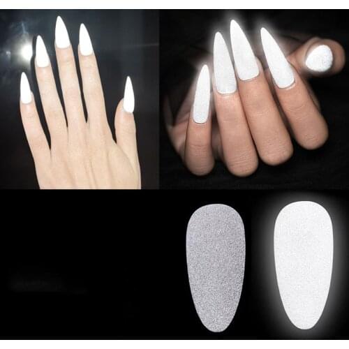 20g Reflective Nail Powder Dust Nails Glitter Pigment holographic Nail polish For Nail Art Decorations Dust Luminous In The Dark