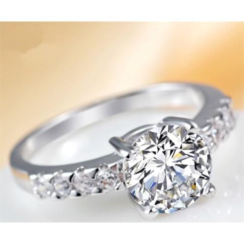 Test Positive 1Ct 6.5mm D-Color Moissanite Diamond Ring Platinum 950 Ring Engagement Ring for Her