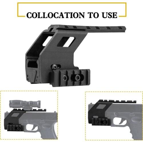 Universal Pistol Scope Rail Mount with 20mm Picatinny Weaver Rail for Glock Hunting Gun Accessories