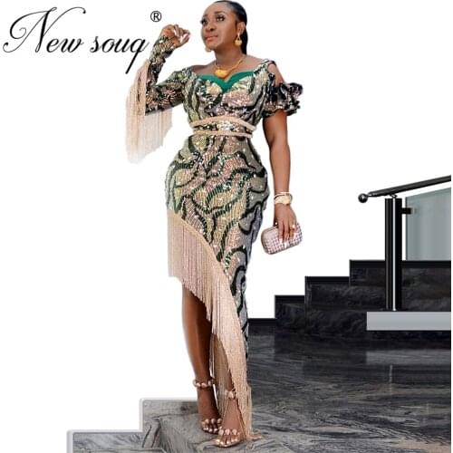 Tassel Beads Evening Gown Black Girls Prom Dresses Dubai вечернее платье Mermaid 2020 Robe Split Side Woman Party Night Turkish