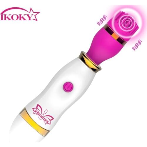 IKOKY Thorn Brush Vibrator 10 Speeds Clitoris Vagina Stimulator AV Stick G-spot Massager Female Masturbation Sex Toys for Women