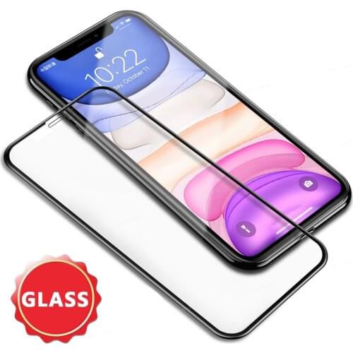 For iPhone 10 11 X Glass Full Cover Screen Protector For iPhone XR X XS 13 12 11 Pro Max Protective Film Anti-scratch Glass
